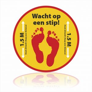 1,5 meter afstand voeten