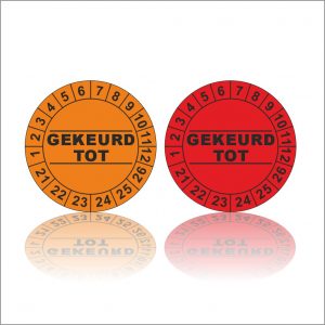 Keuringssticker Gekeurd Tot - Vol gekleurd