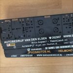 Kentekenplaathouder met tekstrand kleine oplage (bedrukt)