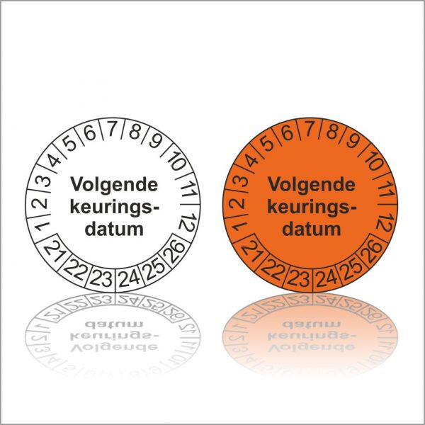 Keuringssticker volgende keuringsdatum