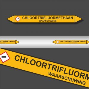Leidingstickers Leidingmarkering Chloortrifluormethaan (Gassen)