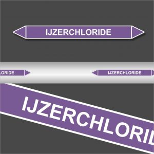 Leidingstickers Leidingmarkering Ijzerchloride (Basen)