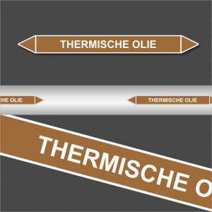 Leidingstickers Leidingmarkering Thermische Olie (Ontvlambare vloeistoffen)