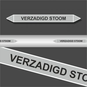 Leidingstickers Leidingmarkering Verzadigd Stoom (Stoom)