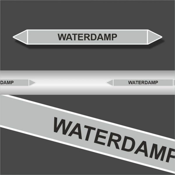 Leidingstickers Leidingmarkering Waterdamp (Stoom)