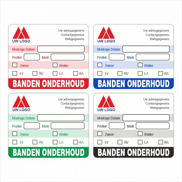 Onderhoud stickers banden onderhoud