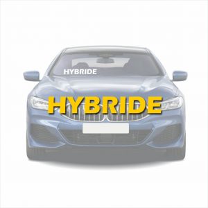 Autoraam stickers hybride