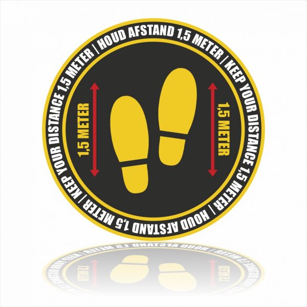 Voeten 2 houd afstand sticker