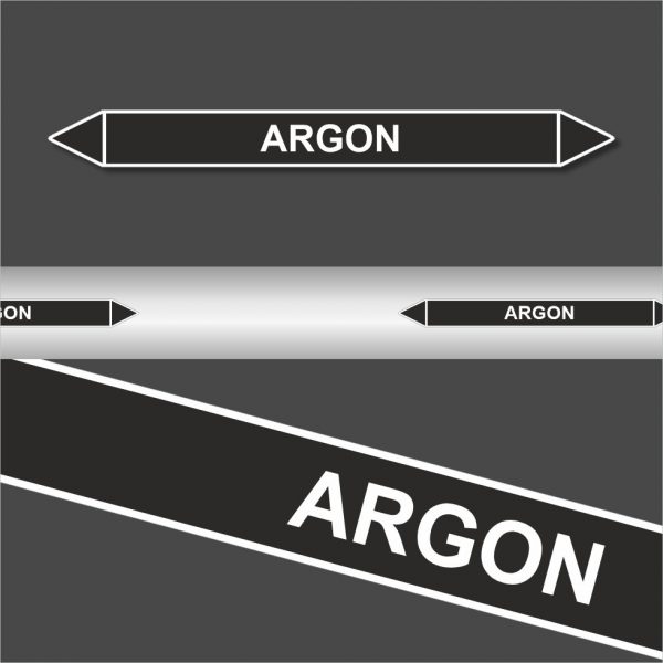 Leiding Markeringen Stickers Argon (Onontvlambare Vloeistoffen)