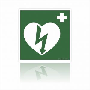 AED pictogram stickers (15x15cm)