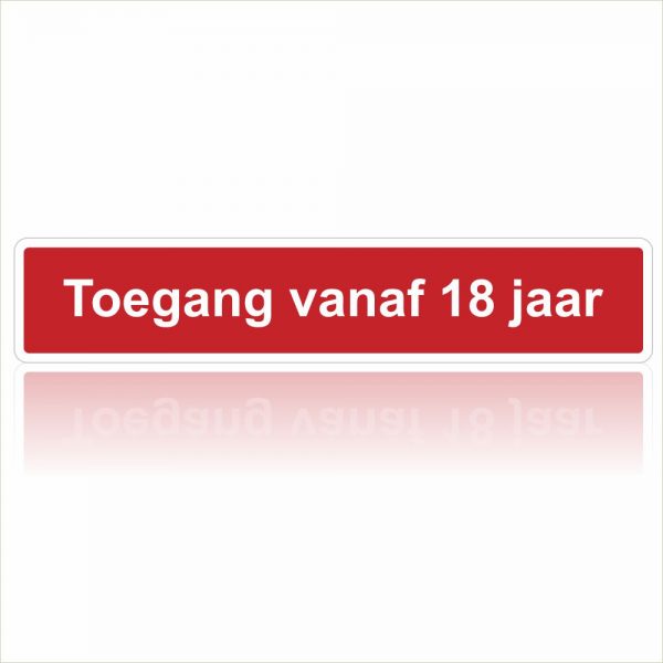 Pictogram Toegang vanaf 18 jaar sticker