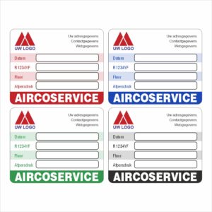 Onderhoud stickers airco onderhoud service R1234YF