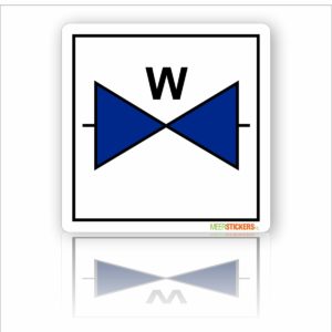 Pictogram sticker Afsluiter Water