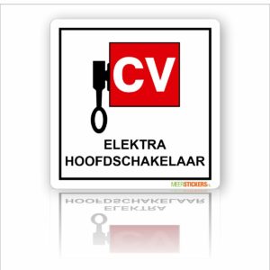 Pictogram sticker Hoofdschakelaar CV