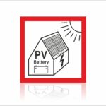 PV Stickers zonnepaneel batterij - accu NEN1010