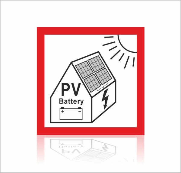 PV Stickers zonnepaneel batterij - accu NEN1010